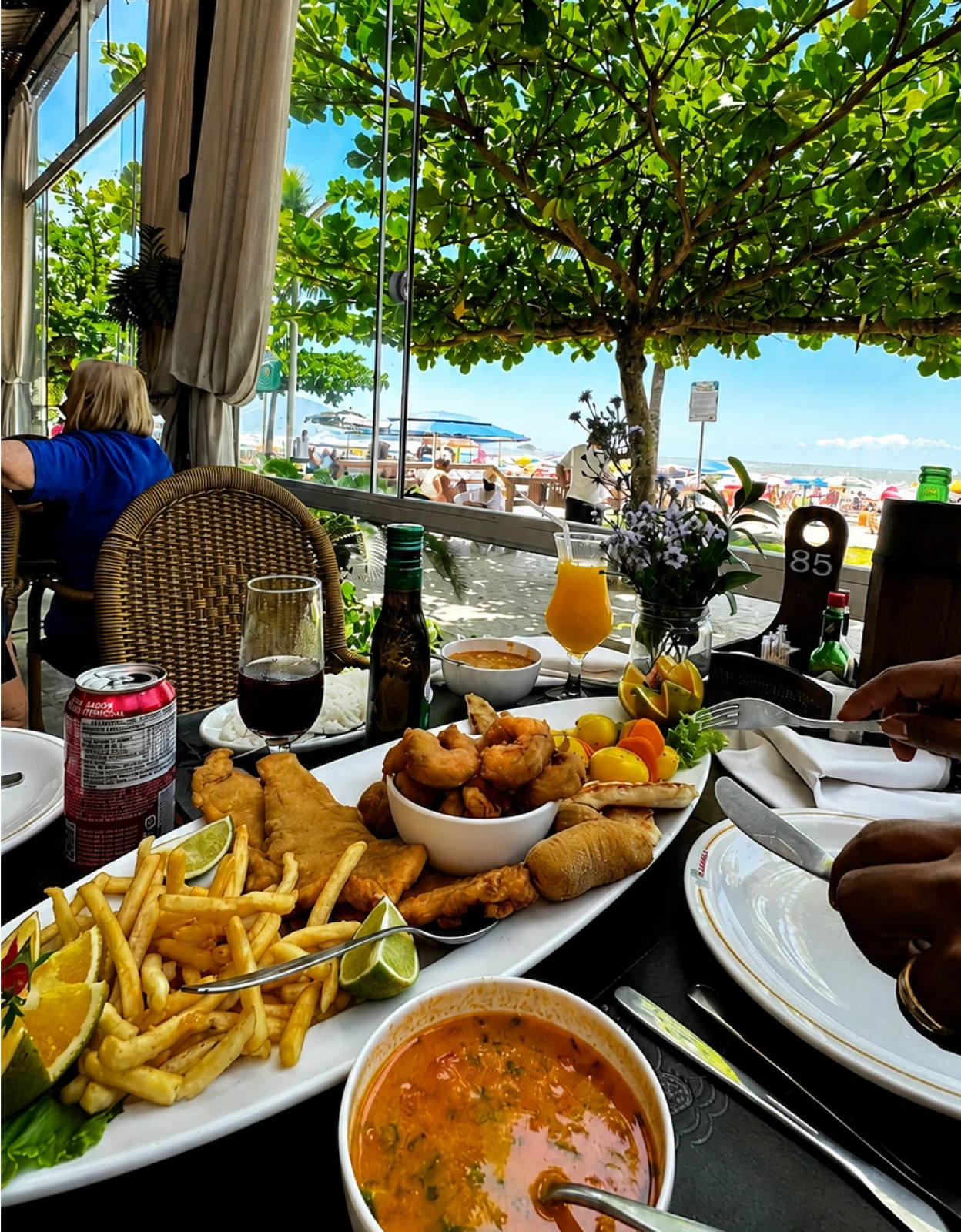 Petisco à beira mar